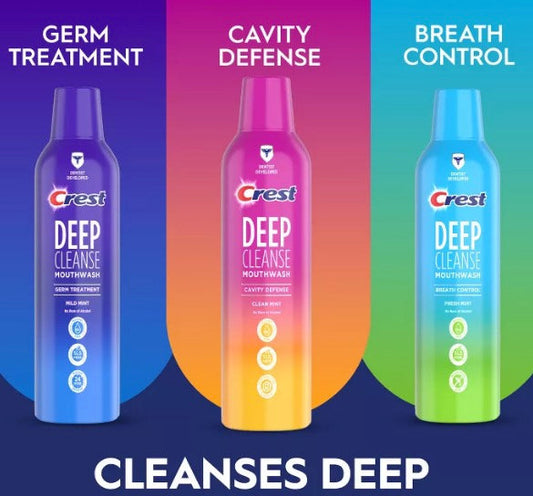 크레스트 가글 구강청결제 무알콜 가글액 475ml Crest Deep Mouthwash