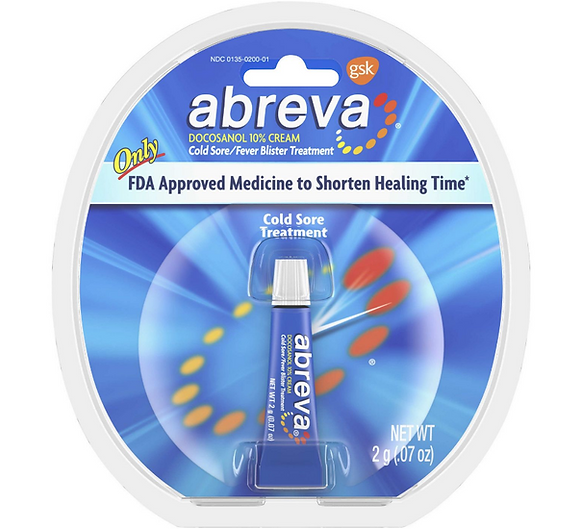 Abreva Treatment Tube Pump-아브레바 도코사놀 10% 구순포진 및 발열 물집 치료 크림 튜브 2g