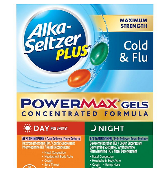 알카셀쳐 감기독감 낮용밤용/AlkaSeltzer Plus DayNight Liquid Gels 24ct