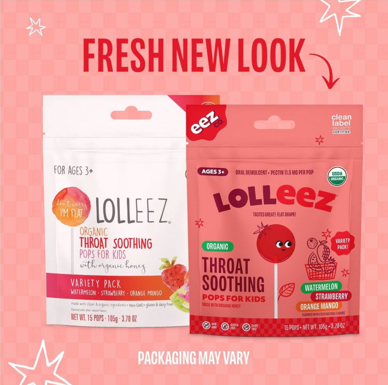 롤리즈 오가닉 목감기 기침사탕 2팩 Lolleez Kids Organic Throat Soothing Pops