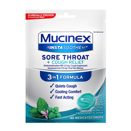 뮤씨넥스 목감기 기침사탕 2팩 목캔디 2종 Mucinex Throat Cough Lozenges 2pk